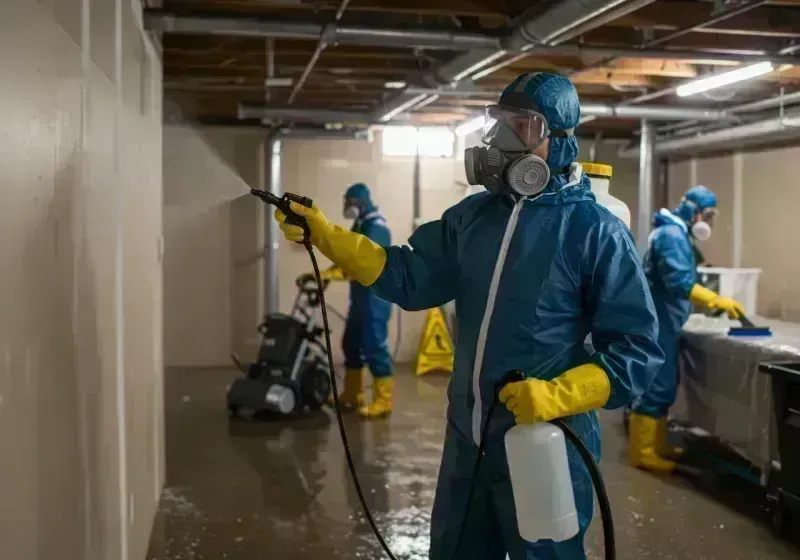 Basement Sanitization and Antimicrobial Treatment process in Homewood, IL