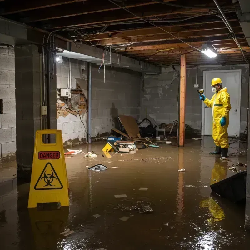 Flooded Basement Electrical Hazard in Homewood, IL Property